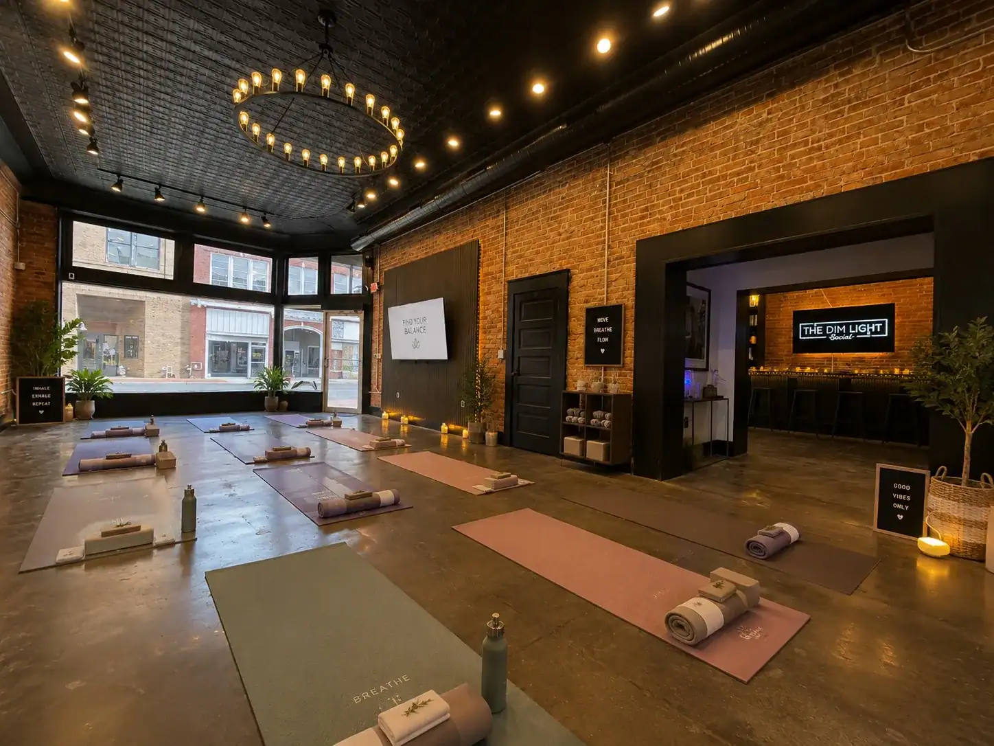 Yoga and wellness gathering in the venue